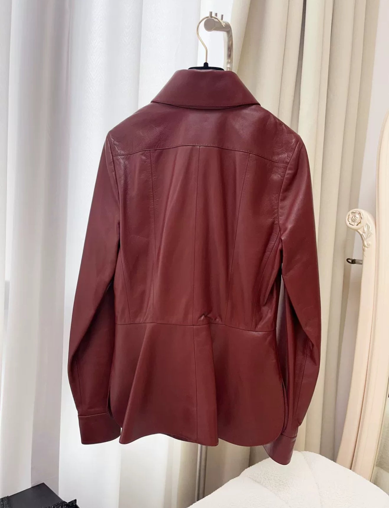 Chanel 22K Burgundy Leather Jacket