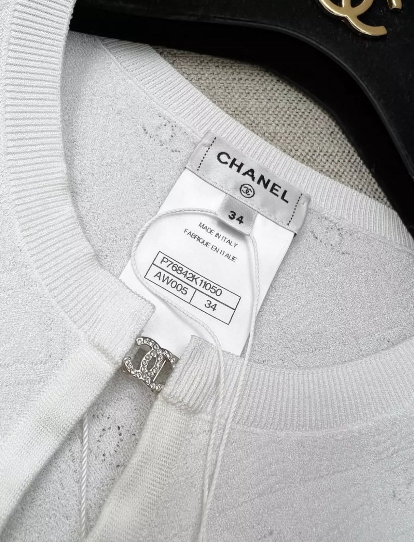 Chanel 24P white cardigan