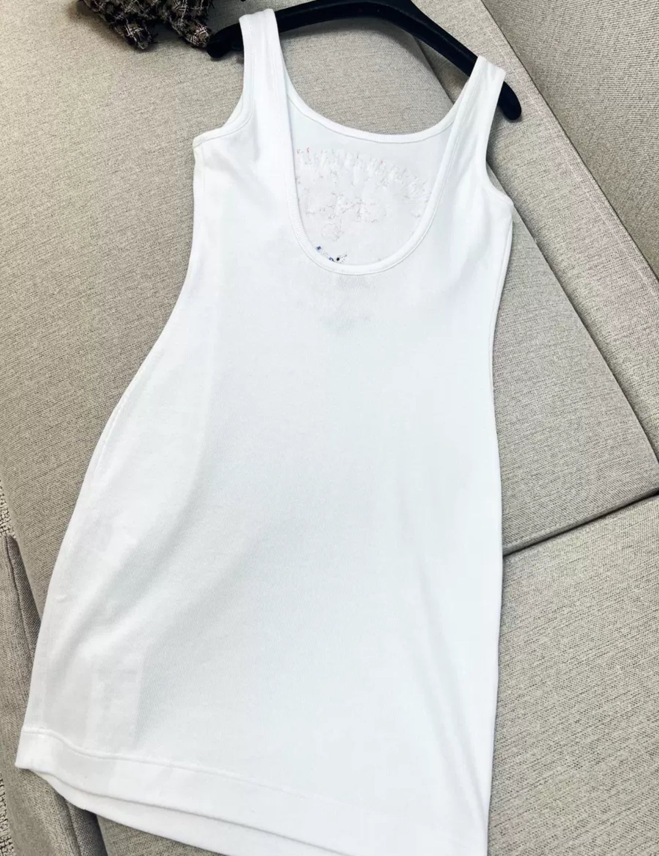 Chanel 23C F1 white dress