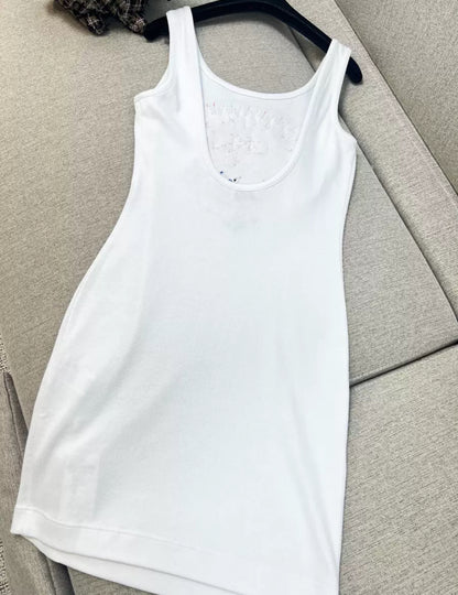 Chanel 23C F1 white dress