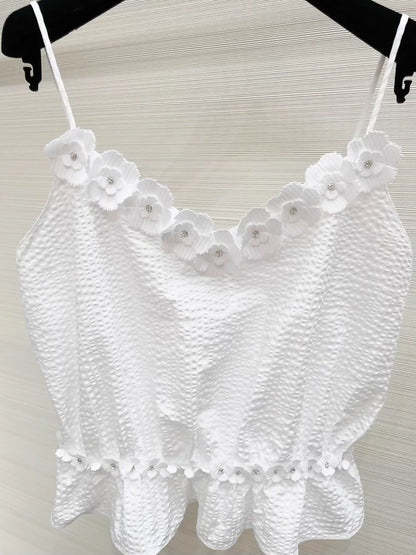 Chanel 26C floral White top