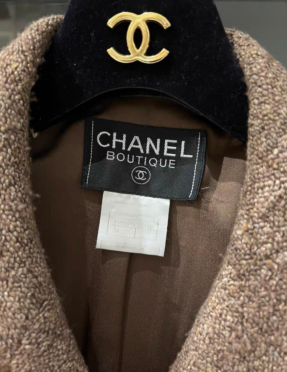 Chanel 1997 Brown Tweed Jacket size 36