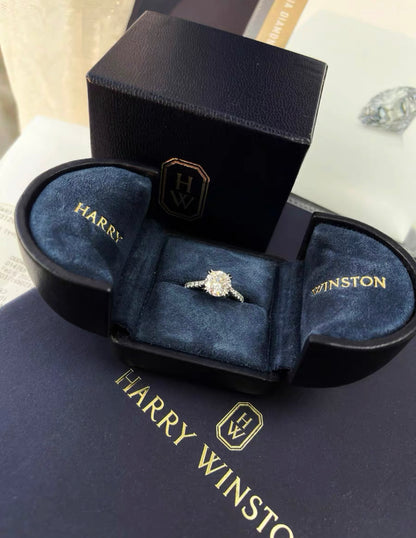 Harry Winston 1.55ct Diamond Engagement Ring size 50