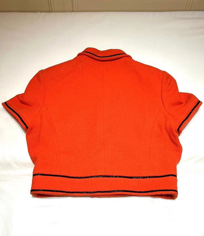 Chanel 1995 orange crop top jacket