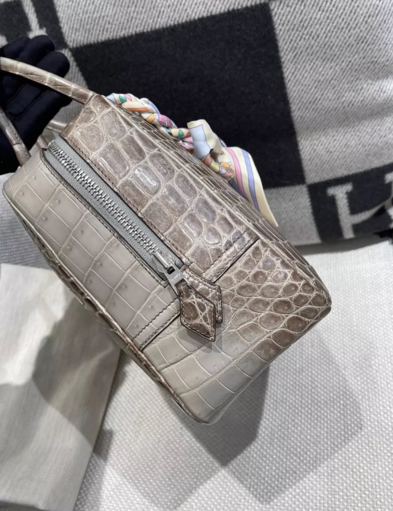 Hermes Plume 28 Bag Gris Cendre Himalaya Gray Very Rare