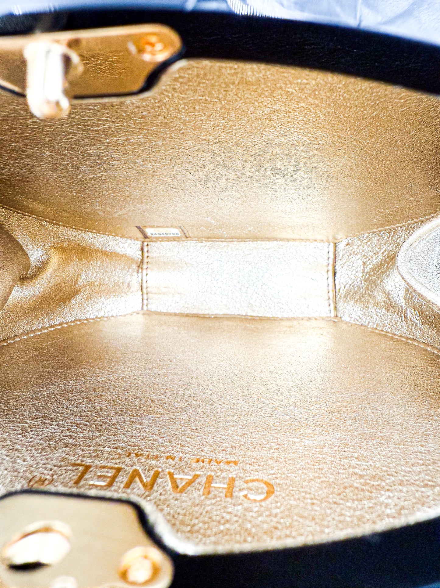 Chanel 18C Black Plexiglass & Gold Owl Gold-Tone Hardware Minaudière