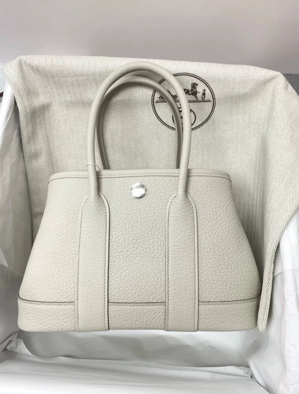 Hermès Neo Garden Party 23 Beton Palladium Hardware