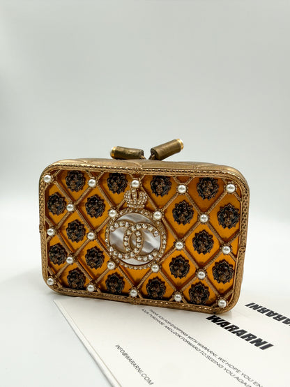 Chanel 2009 Paris Moscow Lion Head Minaudière Clutch (rare)