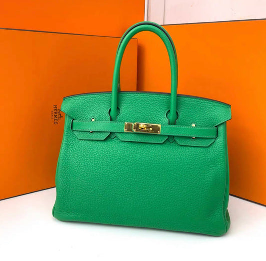 HERMÈS BIRKIN 30 BAMBOU TOGO LEATHER GOLD HARDWARE