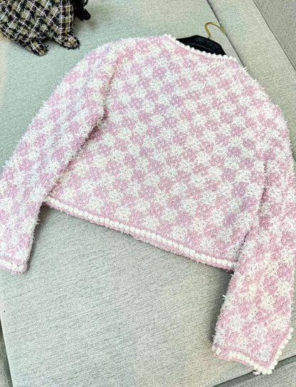 Chanel 23s pink and purple cardigan size 34