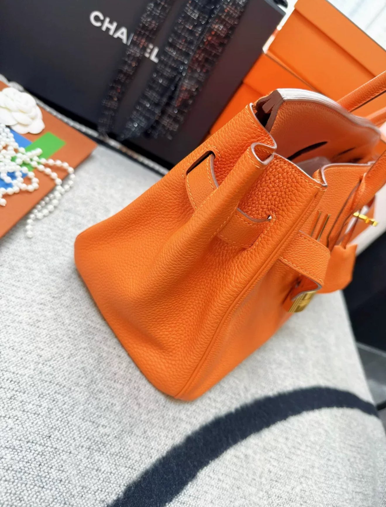 Hermes Shoulder Birkin Orange Togo Leather Gold Hardware – Wararni.com
