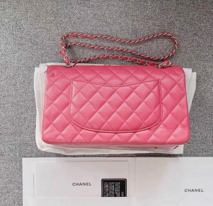 Chanel Medium Classic Double Flap Bag in Bubble Gum Pink Caviar