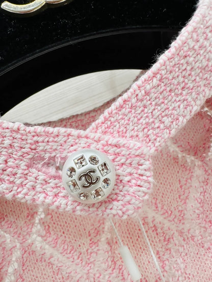Chanel Spring/Summer 2023 pink knit vest,