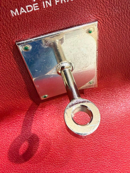 Rare* Hermes Kelly Relax 50cm Rouge H sikkim ck leather palladium hardware