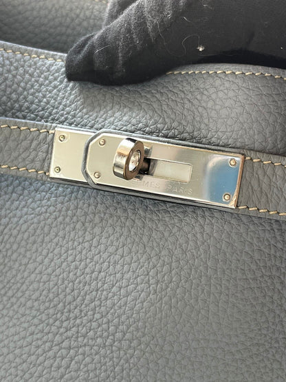 Hermès so Kelly 22 Bleu Lin togo leather palladium hardware