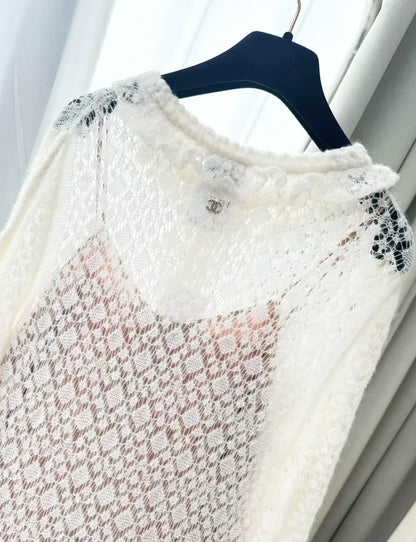 Chanel 23K Ecru wool dress