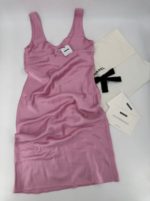 Chanel pink silk dress