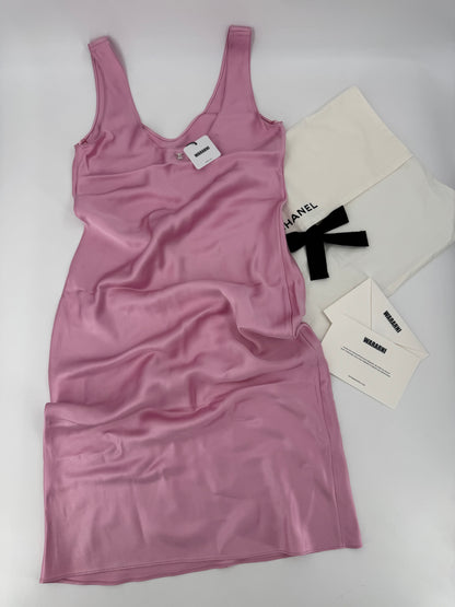Chanel pink silk dress
