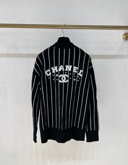 CHANEL 23P LOGO CASHMERE CARDIGAN