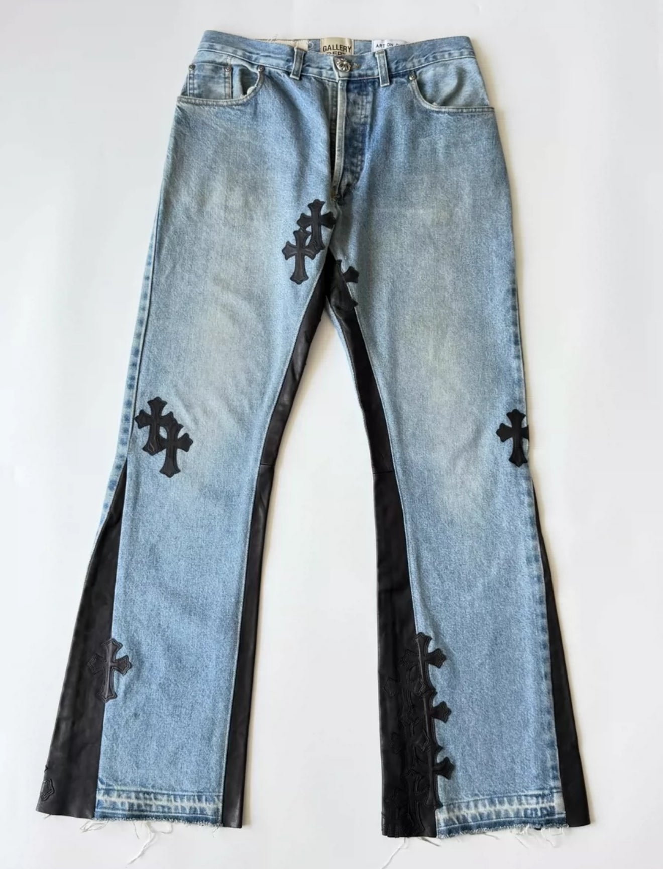 hrome Hearts Gallery Dept Cross Patch Flare Denim Jeans