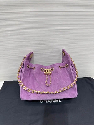Chanel 25 bag mini purple suede