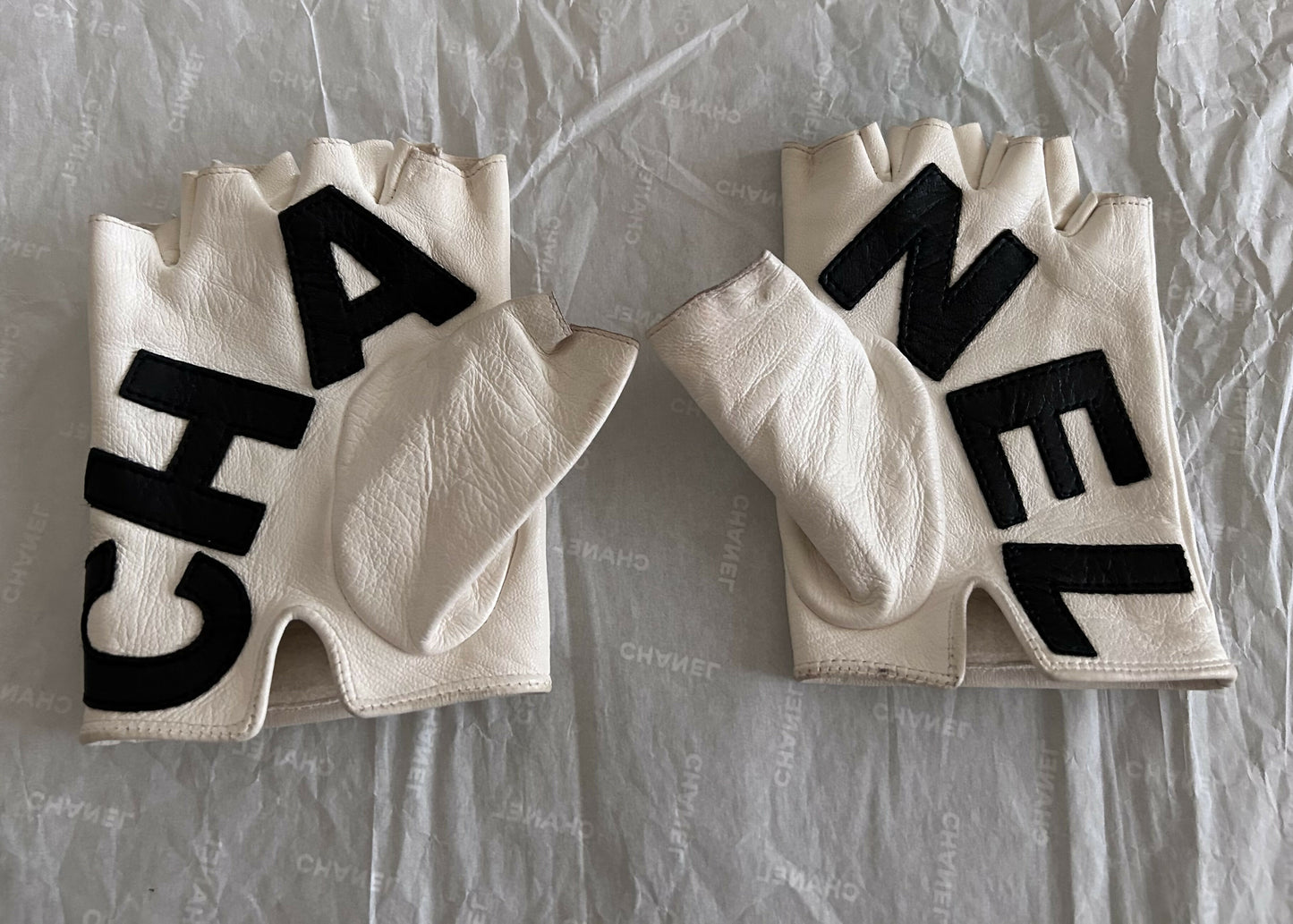 Chanel fingerless gloves
