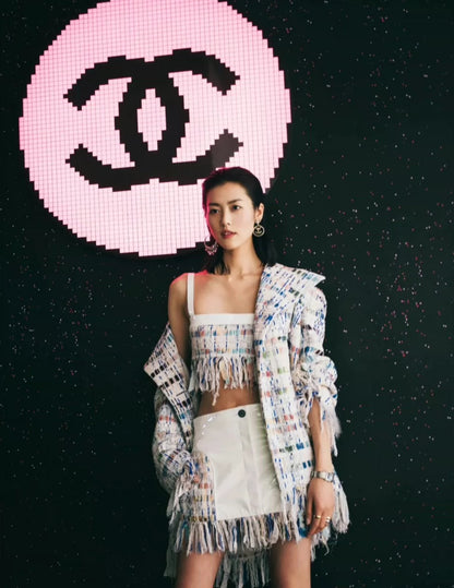 Chanel 2018 Multicolour Tweed crop top