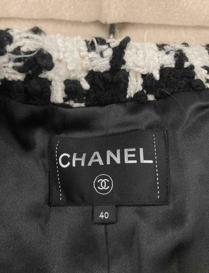 Rare Chanel 2021 Black 
White Long Coat/Dress 40