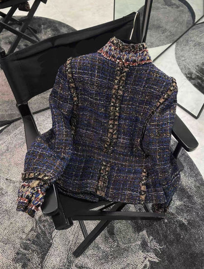 Chanel 2011 Deep Blue tweed jacket