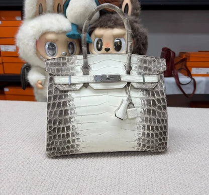 Hermès Birkin 30 Himalaya matte crocodile leather palladium hardware