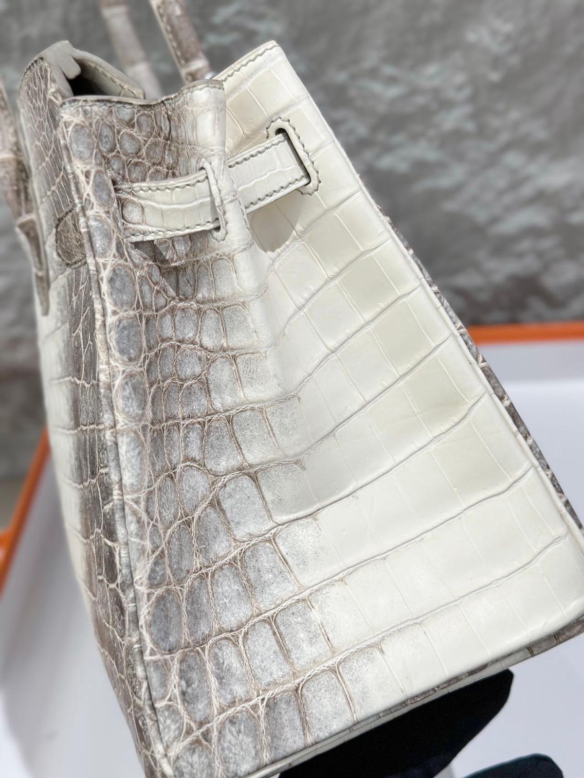 Hermes Birkin 30 Himalaya crocodile leather palladium hardware