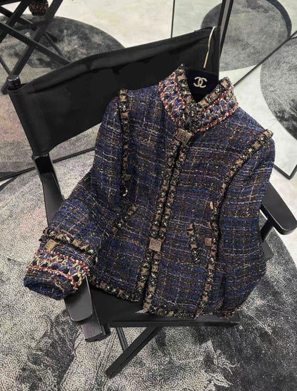 Chanel 2011 Deep Blue tweed jacket