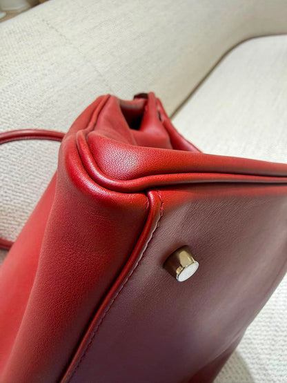 Rare* Hermes Kelly Relax 50cm Rouge H sikkim ck leather palladium hardware