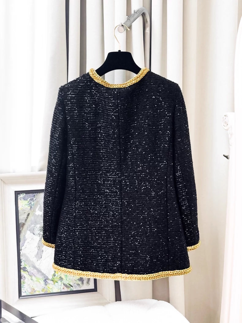 Chanel 22S Black jacket with Gold Trimming
