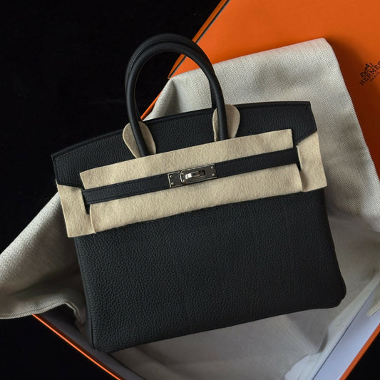 Hermès Birkin 25 Noir Togo with Palladium Hardware