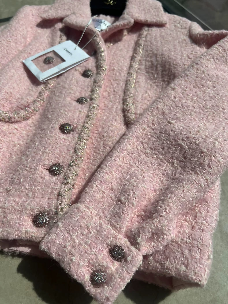 Chanel 23k pink tweed jacket