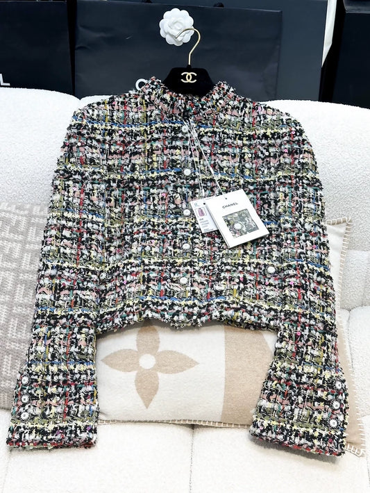 Chanel 26C Black & multicolour tweed jacket