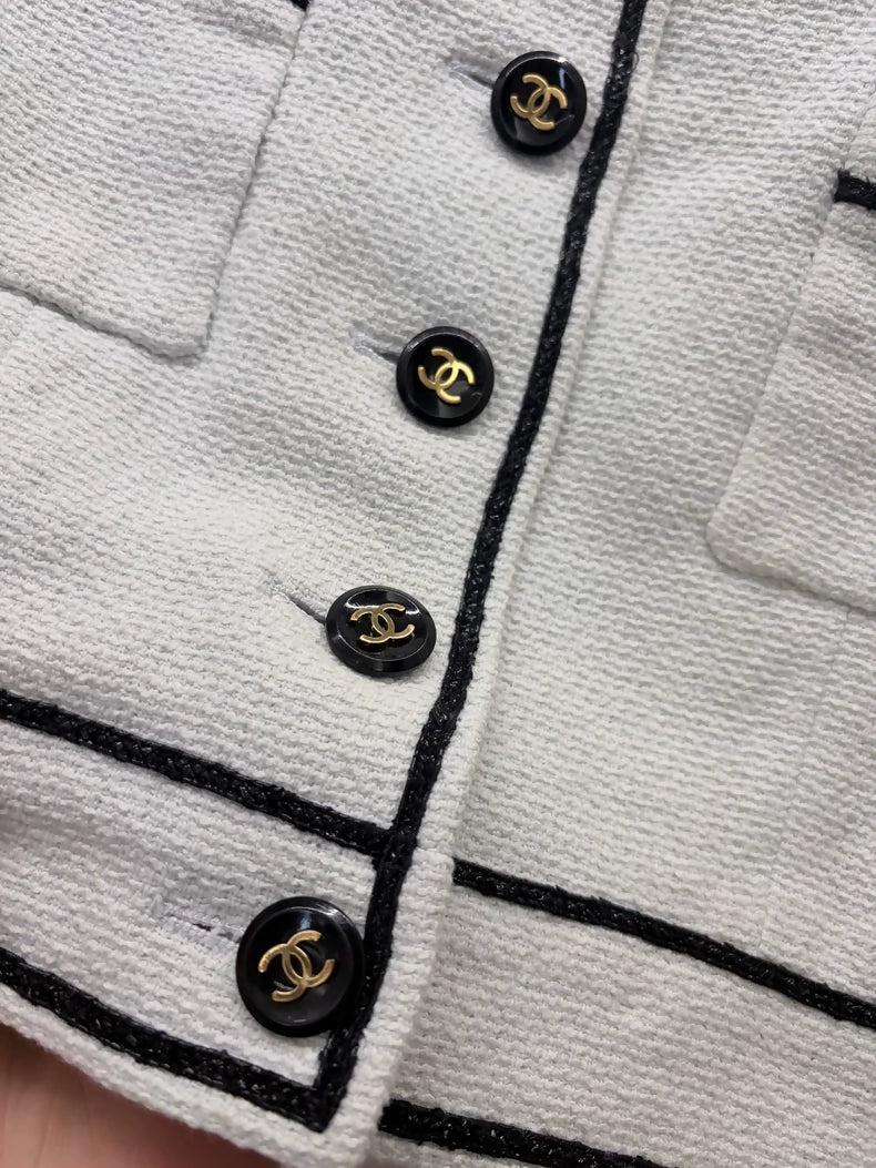 Chanel 95p Barbie Collection Vintage Ice Blue Short Tweed Jacket