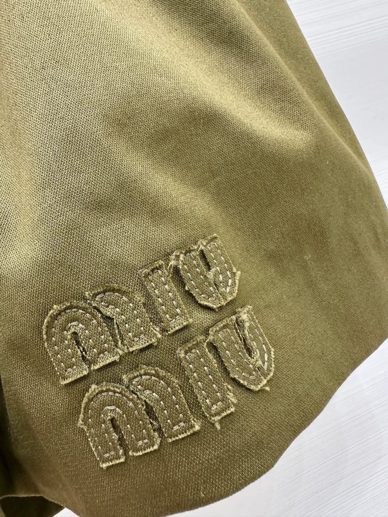 Miu Miu 26 olive green mini skirt