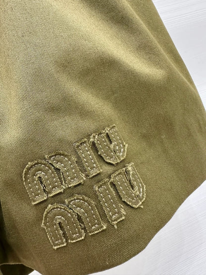 Miu Miu 26 olive green mini skirt