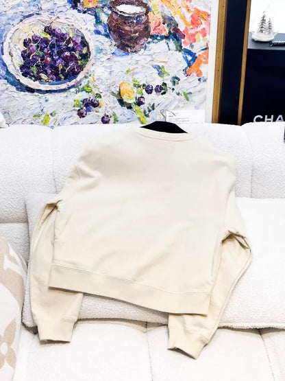 Chanel 20A ecru camellia sweater