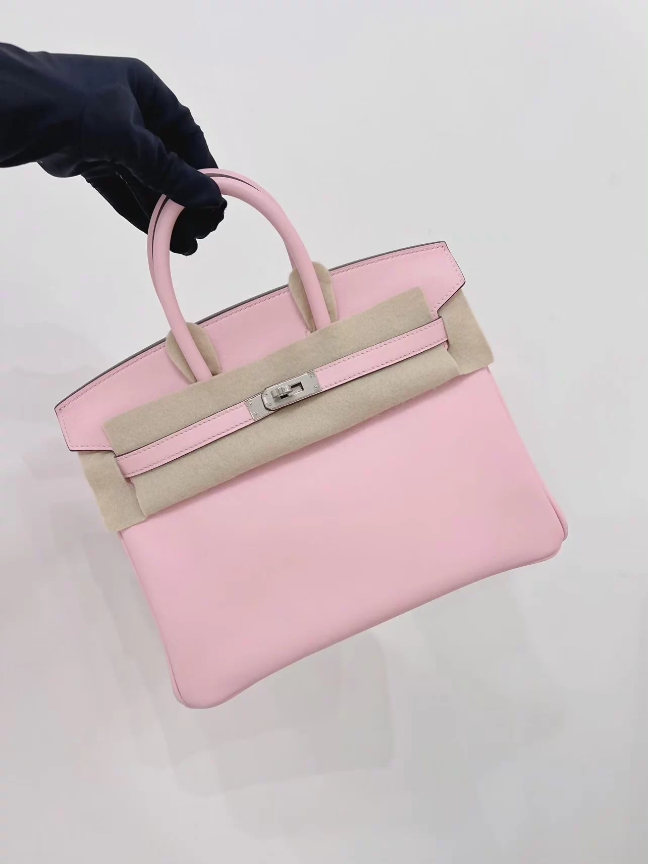 Hermès Birkin 25 Rose Sakura pink swift leather with palladium hardware