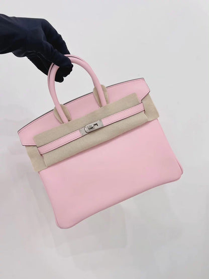 Hermès Birkin 25 Rose Sakura pink swift leather with palladium hardware