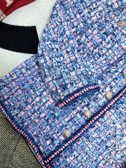 Chanel 21P blue tweed jacket