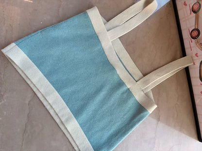 Chanel 25A blue & white top