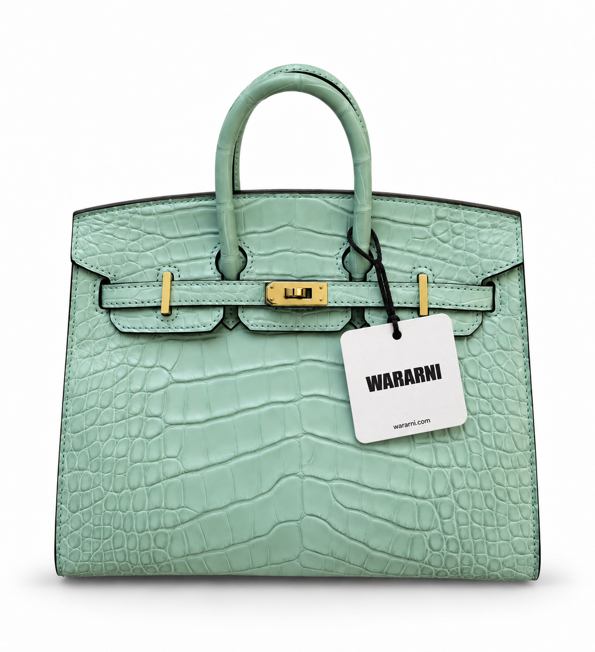 Hermès Birkin 20 Vert d'Eau Matt Alligator Gold Hardware