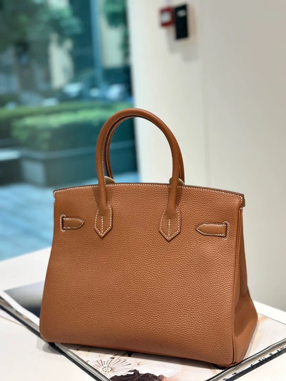 Hermes Birkin 30 gold-brown togo leather with gold hardware