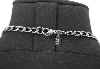 Chanel Vintage 04A Resin Fluorescent Green CC Grey Chain Necklace