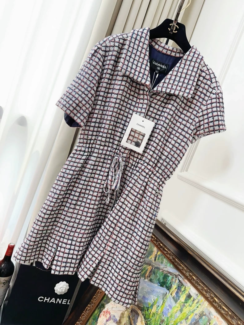 Chanel 19P Red and Blue Dress