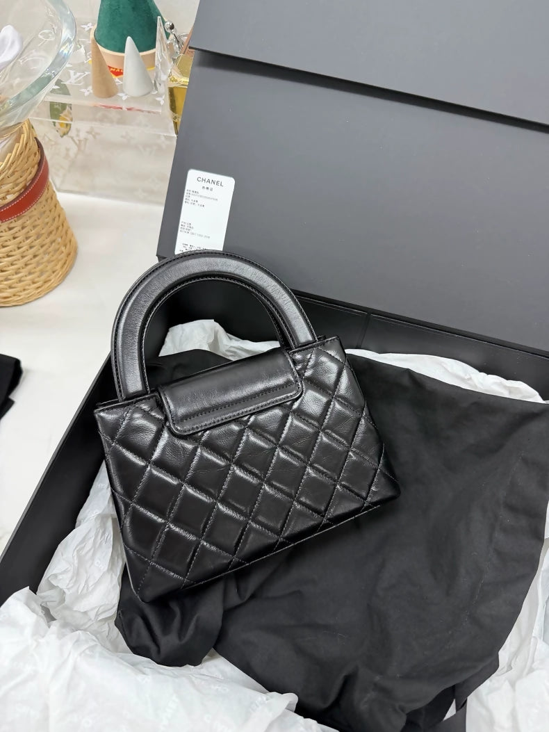 Chanel Kelly Black Large Handbag/Crossbody Bag